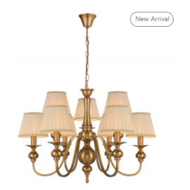 TELBIX-SIEDEL 8 LIGHT PENDANT W/SHADE